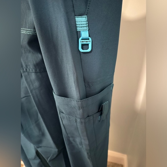 CARHARTT WOMEN'S FORCE Caribbean Blue Cargo Scrub bottoms pants 3X 3XL petite - Picture 10 of 10